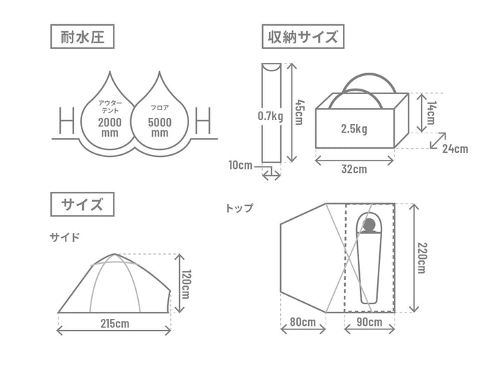 DOD MENDAKO TENT 戶外露營帳篷 T1-176-BR