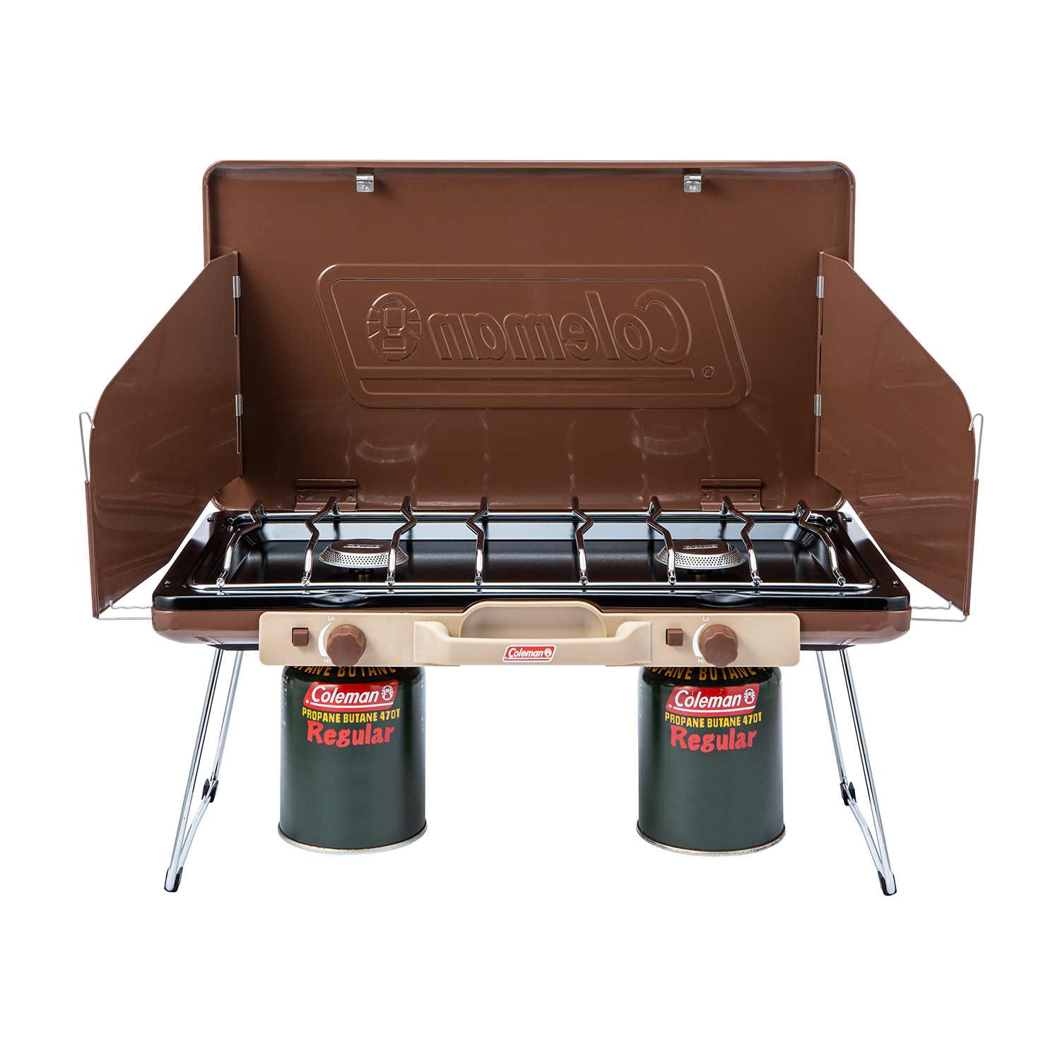 ※値下げColeman Powerhouse LP 2-Burner Stove 2 burner stove green-500x500.png