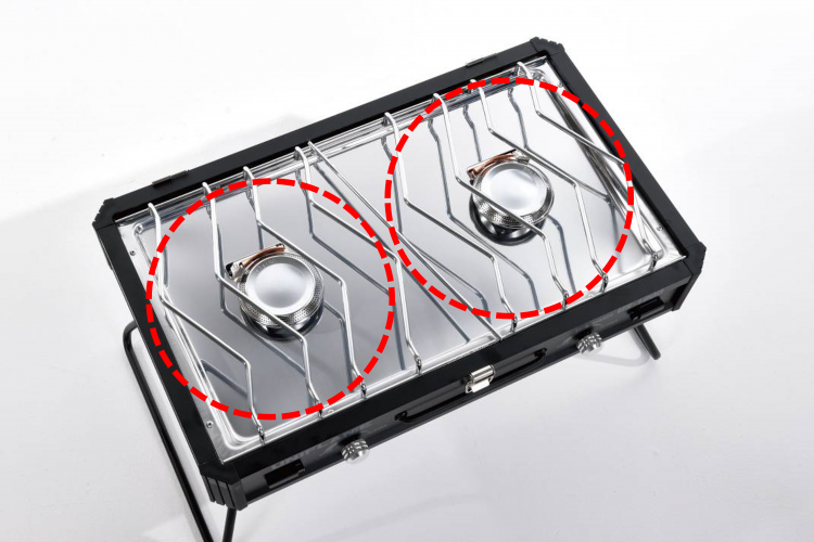UNIFLAME Twin Burner US-1900 Limited 露營用便攜式雙頭爐黑色610350 UNIFLAME Twin Burner US-1900 Limited 露營用便攜式雙頭爐黑色610350