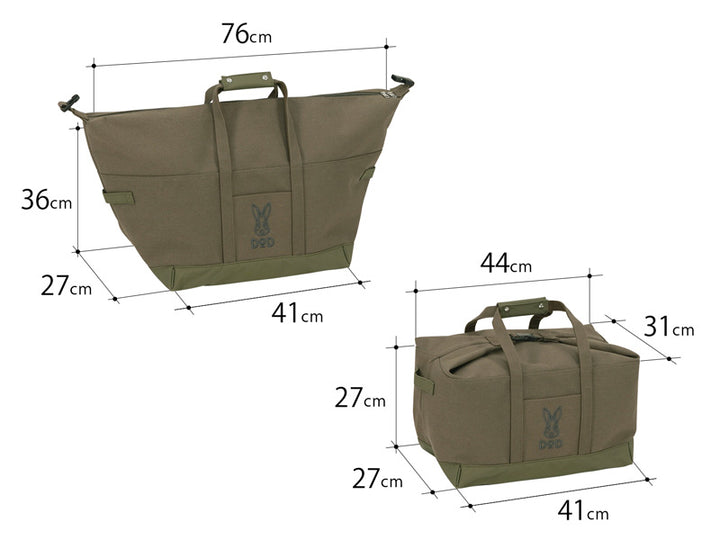 DOD TOTE HAKO NA-RU(40) 露營用具收納袋 卡其色 BG1-944-KH