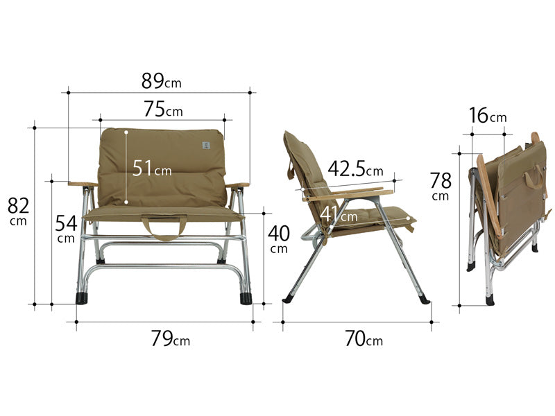 DOD OYAKO CHAIR 露營椅 沙色 C1-833-TN