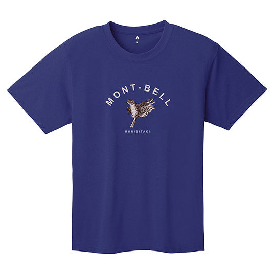 Montbell / mont-bell Wickron Tee Red-Flanked Bluetail ルリビタキ 快乾物料 1114846