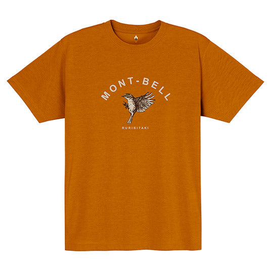 Montbell / mont-bell Wickron Tee Red-Flanked Bluetail ルリビタキ 快乾物料 1114846