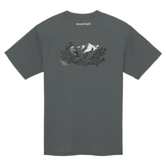 Montbell / mont-bell Wickron Tee Bird Research Spotted Nutcracker (バードリサーチ ホシガラス) 快乾物料T-shirt 1114972