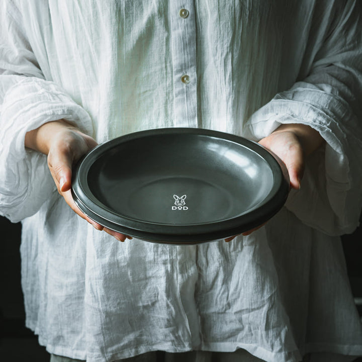 DOD Fave Deep Dish Set [M×2] 美濃燒瓷碟套裝 DH1-005-IV-M /  DH1-005-BK-M