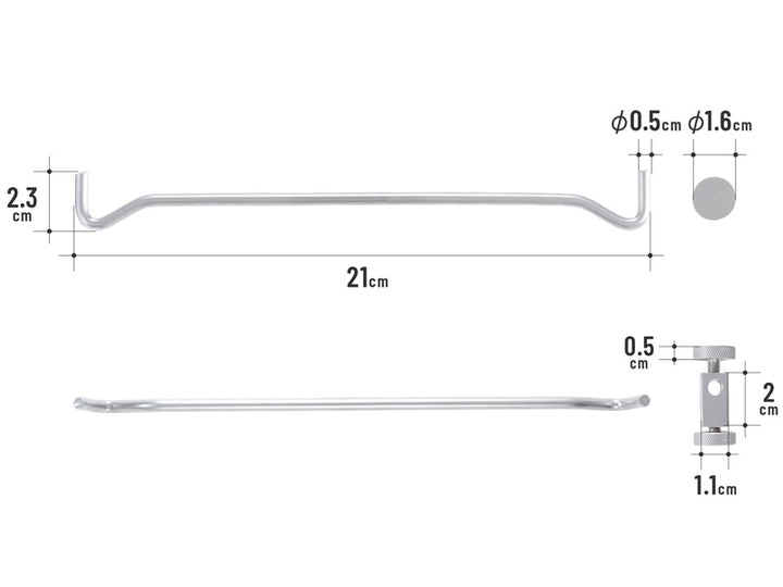 DOD SHORT HOOK for KOKOTERSTAND 掛燈支架(掛勾部分) LS1-006-SL