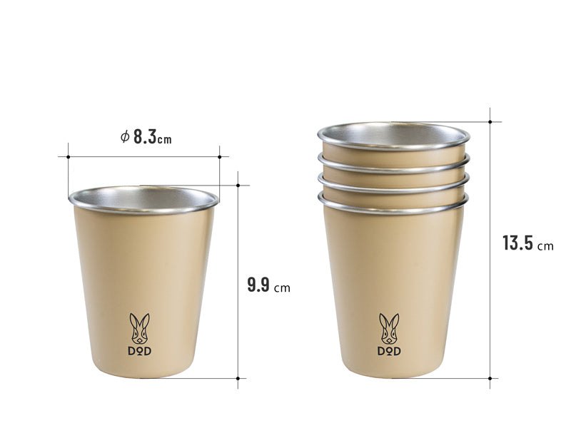 DOD FOUR STACK USAGI CUPS 不鏽鋼杯套裝 MG1-232-TN / MG1-232-BK