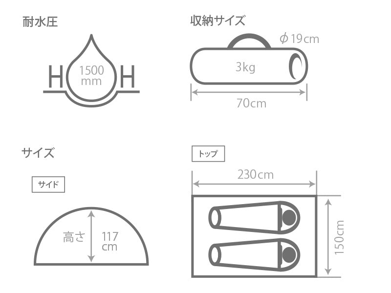 DOD ONE TOUCH TENT 速開帳篷 T2-629-BK