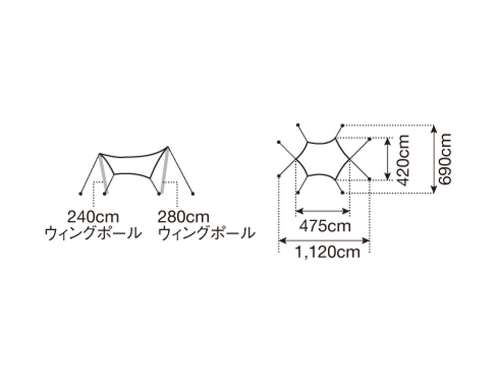 Snow Peak HD TARP SHIELD HEXA M 天幕 TP-861H