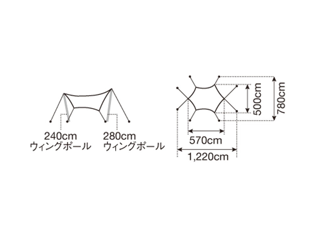 snow peak HD TARP SHIELD HEXA L PROSET 天幕套裝 TP-862S