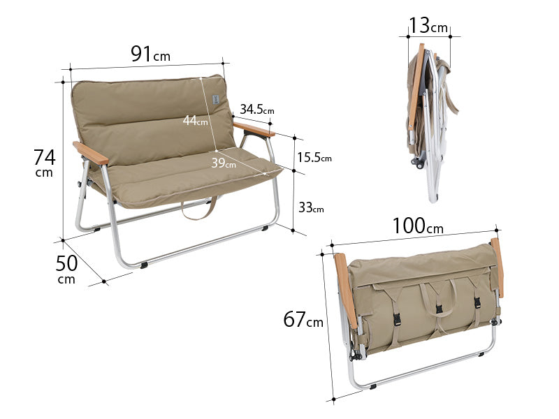 DOD GOOD RACK SOFA 露營長椅 沙色 CS2-500-TN