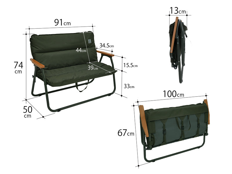 DOD GOOD RACK SOFA 露營長椅 卡其色 CS2-500-KH