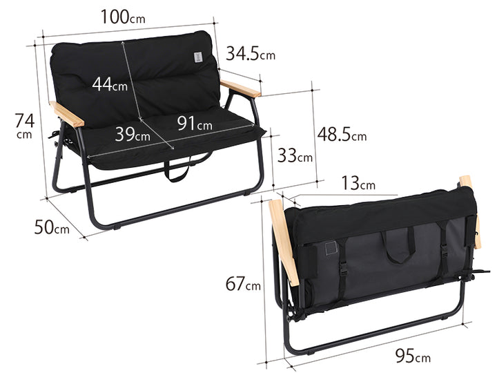 DOD GOOD RACK SOFA 露營長椅 黑色 CS2-500-BK