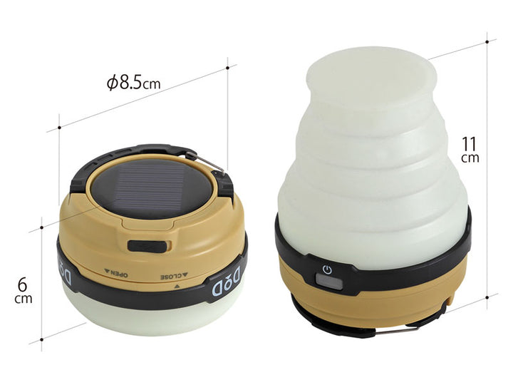 DOD Solar Pop Up Lantern LED Tan 雲狀露營燈 沙色 L1-427-TN