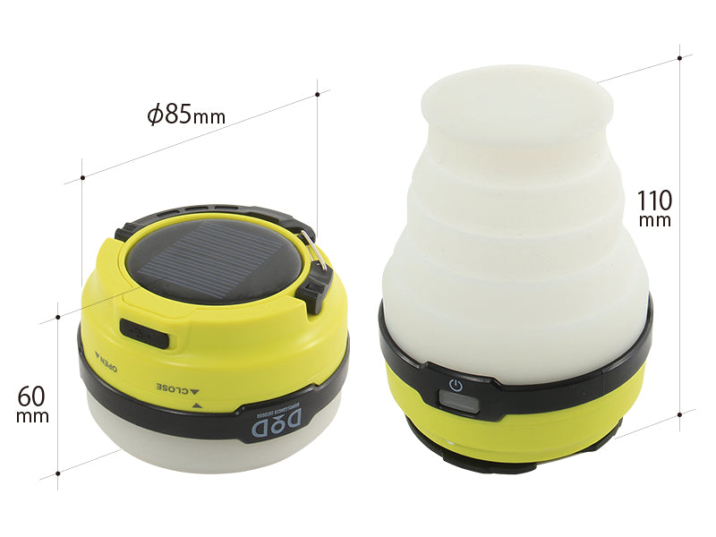 DOD Solar Pop Up Lantern LED Yellow 戶外雲狀露營燈黃色 L1-427