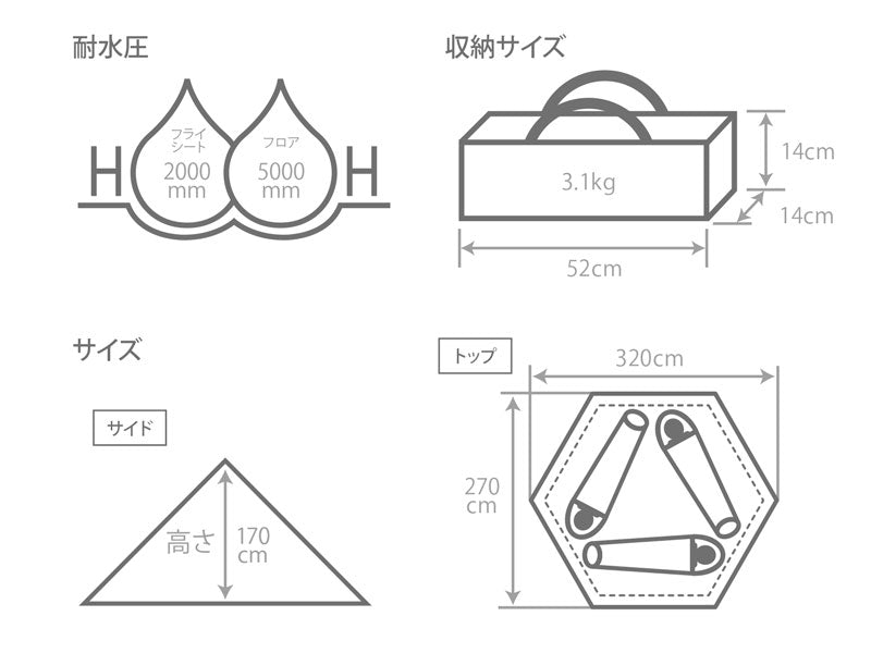 DOD One Pole Tent S 金字塔營 沙色 T3-44-TN