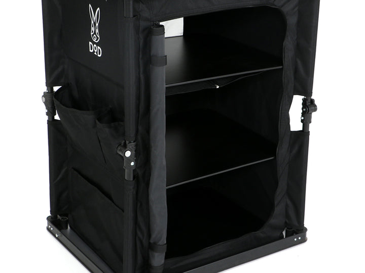DOD Multi Kitchen Table Black 戶外露營儲物摺枱 黑色 TB1-38-BK