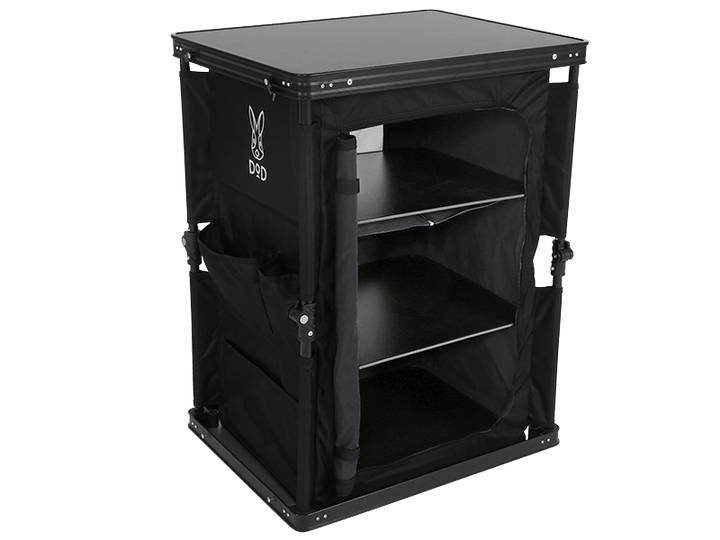 DOD Multi Kitchen Table Black 戶外露營儲物摺枱 黑色 TB1-38-BK