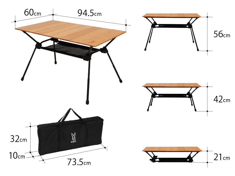 DOD Kyanary Table M 户外木摺枱 TB5-806-WD